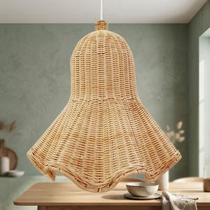 Natural Hand Woven Bamboo Rattan Modern Indoor Custom Design Pendant Lamp <b>Shades</b> Eco-Friendly Handmade Lamps Cover Wholesale - Product Image 1