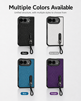 Étui pour iPhone 18 pliable avec dragonne, fonction béquille, protection d'écran avant intégrée et coque arrière texturée fine