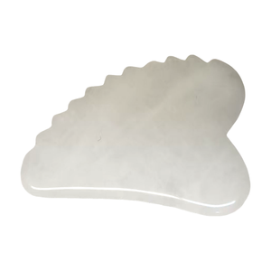 Outil de massage facial Gua Sha en jade blanc naturel en forme de cœur <span class=keywords><strong>avec</strong></span> logo personnalisé, planche de soin de la peau en quartz rose <span class=keywords><strong>avec</strong></span> dents - Product Image 5