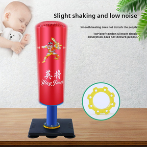 ถุงทรายชกมวยสําหรับเด็กและผู้ใหญ่ตั้งพื้น 160 ซม. นักรบสีดําและสีน้ําเงิน - Product Image 3