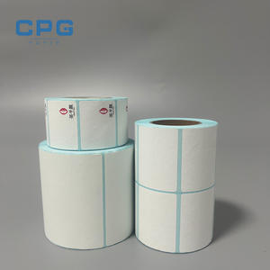 Vente en gros d'usine, rouleau d'étiquettes thermiques directes à surface lisse, 4x4 pouces, 115 g/m², pour l'emballage alimentaire, étiquettes d'épicerie - Product Image 1