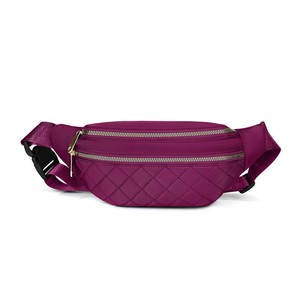 Nouveau Sac de Poitrine Rose à Motif Diamant, Résistant à l'Eau, avec Fermeture Éclair, pour Sports de Plein Air, Sac Bandoulière Femme Été 2025 - Product Image 5