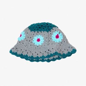 Sombrero de Ganchillo Floral Hecho a Mano al por Mayor, Unisex, con Bordado 3D, para Playa y Negocios - Product Image 2