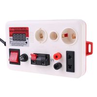 Probador rápido de lámpara LED, probador de potencia de voltaje para lámpara E27 B22 E14, caja de prueba de luz de bombilla con zumbador, enchufe de la UE