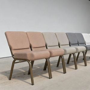 2026 Interlockbare kerkstoelen met stoffen bekleding, modern, commercieel gebruik, theater, gym, kunststof poten, Chinese leverancier, groothandel - Product Image 1