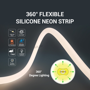 D22 360 Phong Cách Dây 2700K Neon Ánh Sáng Dải Không Thấm Nước Ngoài Trời 2835smd Ip67 Mềm Ấm Trắng Dc12v Dây Đèn Cho Hiện Đại Trang Trí - Product Image 4