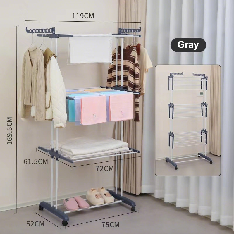 Gray towel rack-16 tubes