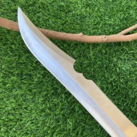 Couteau de survie robuste pour l'extérieur, en acier inoxydable, couteau de chasse à lame intégrale, manche en caoutchouc avec étui en cuir pour l'aventure