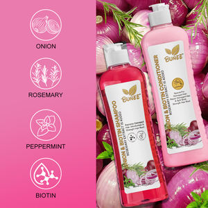 Kit de croissance de cheveux à l'oignon végétalien et à la biotine, shampoing et après-shampoing sans sulfate avec huile d'oignon rouge pour une croissance rapide des cheveux - Product Image 3