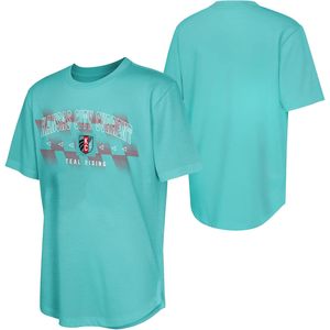 FOXA Kansas City Current Boys <b>Soccer</b> T-Shirt Crew Neck Breathable Teal Rising Design - Product Image 3