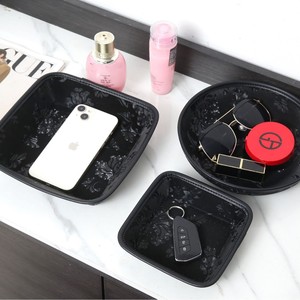 Plateau élégant en cuir imprimé, boîte de rangement rectangulaire 1L pour la maison, le salon, la table basse, décoration - Product Image 3