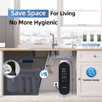 Purificateur d'eau par osmose inverse haute efficacité pour usage domestique avec un rapport dynamique de 2:1 entre eau pure et eau usée, durée de vie du filtre de 12 mois