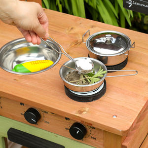 Cocina de Juguete de Madera para Niños, Cocina de Exterior con Agua, Encimera de Cocina, Huerto de Verduras, Cocina de Barro, Juguetes - Product Image 4