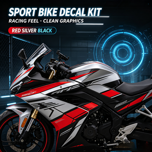 Autocollant décoratif pour carrosserie de moto, kit graphique en vinyle auto-adhésif pour la décoration des panneaux latéraux de carénage de moto - Product Image 4