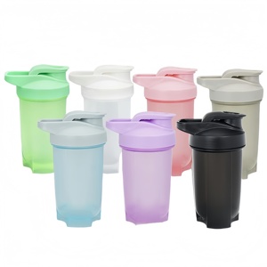 Botella agitadora de proteínas deportivas de plástico, taza de agua para gimnasio y fitness con logotipo personalizado para bebidas con batidos en polvo - Product Image 2