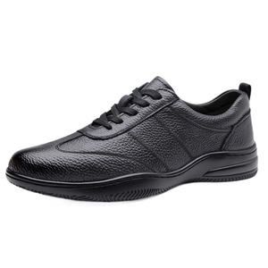 Chaussures en cuir décontractées pour hommes, cuir de vachette de première qualité, respirantes, antidérapantes, semelle souple, chaussures de bureau, talon bas, taille adulte 40-45 - Product Image 3