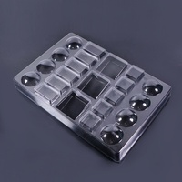 Barquettes en plastique personnalisées en PET PVC pour chocolats avec couvercle, insert en plastique pour barquettes à truffes et chocolats