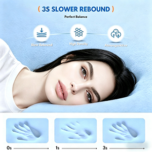 Almohadas de Espuma Viscoelástica Refrescantes para Dormir, 1 Unidad - Soporte para el Cuello para Dormir de Lado, Diseño Moderno, <span class=keywords><strong>Material</strong></span> de Poliéster/Algodón - Product Image 5