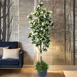 Vente flash Arbre artificiel réaliste <span class=keywords><strong>à</strong></span> dégradé Grand arbre d'eucalyptus Feuilles Salon Maison Jardin Décoration Plantes artificielles Feuilles - Product Image 2