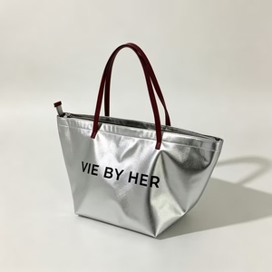19 Inches Silver PU Leather <b>Women</b> Hand <b>Bag</b> Waterproof Travel <b>Beach</b> <b>Bag</b> for <b>Women</b> Large Capacity Shopping Tote <b>Bag</b> - Product Image 5