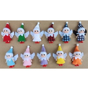 Vente en gros de mini-elfes en plastique décoratifs de Noël, elfes anges colorés, poupées jumelles, poupées de bébé, elfes de Noël - Product Image 3