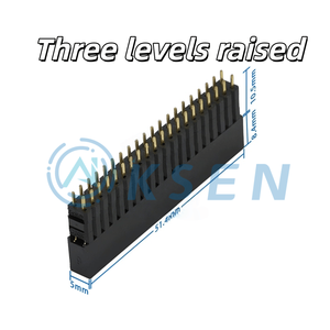 AI-KSEN 2*20เพิ่มความสูงสามชั้นระยะห่าง2.54มม. GPIO เพิ่มความสูงตัวเมียซ็อกเก็ตเหมาะสำหรับราสเบอร์รี่ <span class=keywords><strong>Pi</strong></span> 3B + 4B - Product Image 3