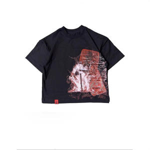 Camiseta Blanca de Algodón al por Mayor para Hombre, Ropa Urbana, Impresión Gráfica Personalizada, <span class=keywords><strong>Manga</strong></span> Corta, Fabricante de Ropa - Product Image 2