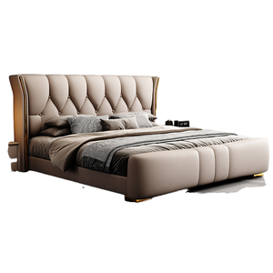 Итальянская роскошная кровать размера "Queen/King-Size" мягкая обивка для хранения удобная компактная дизайнерская высококачественная мебель для спальни - Product Image 4