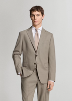Costume 2 pièces sur mesure pour homme, respirant, anti-plis, taupe, veste et pantalon, simple boutonnage, pour affaires, bureau, mariage, cérémonie, marié
