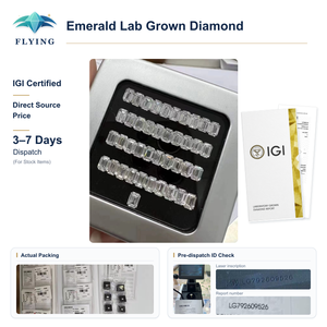 ใบรับรอง IGI เพชรทรงเหลี่ยมมรกต เพชรเพาะเลี้ยงในห้องปฏิบัติการ 0.5 กะรัต 1 กะรัต 1.5 กะรัต 2 กะรัต 3 กะรัต เพชรสังเคราะห์ CVD สำหรับทำเครื่องประดับ - Product Image 3