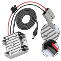 Adaptador de Corriente CC Impermeable para Dispositivos de Internet Satelital, Entrada de 12V/24V a Salida de 30V 3.5A con Fusible Integrado de 15A para Autocaravanas