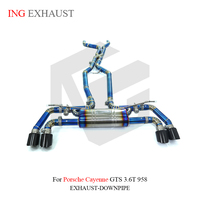 Soupape d'échappement en titane ING, silencieux, soupape à vide Catback pour Porsche Cayenne GTS 3.6T 958 avec échappement de voiture de haute qualité