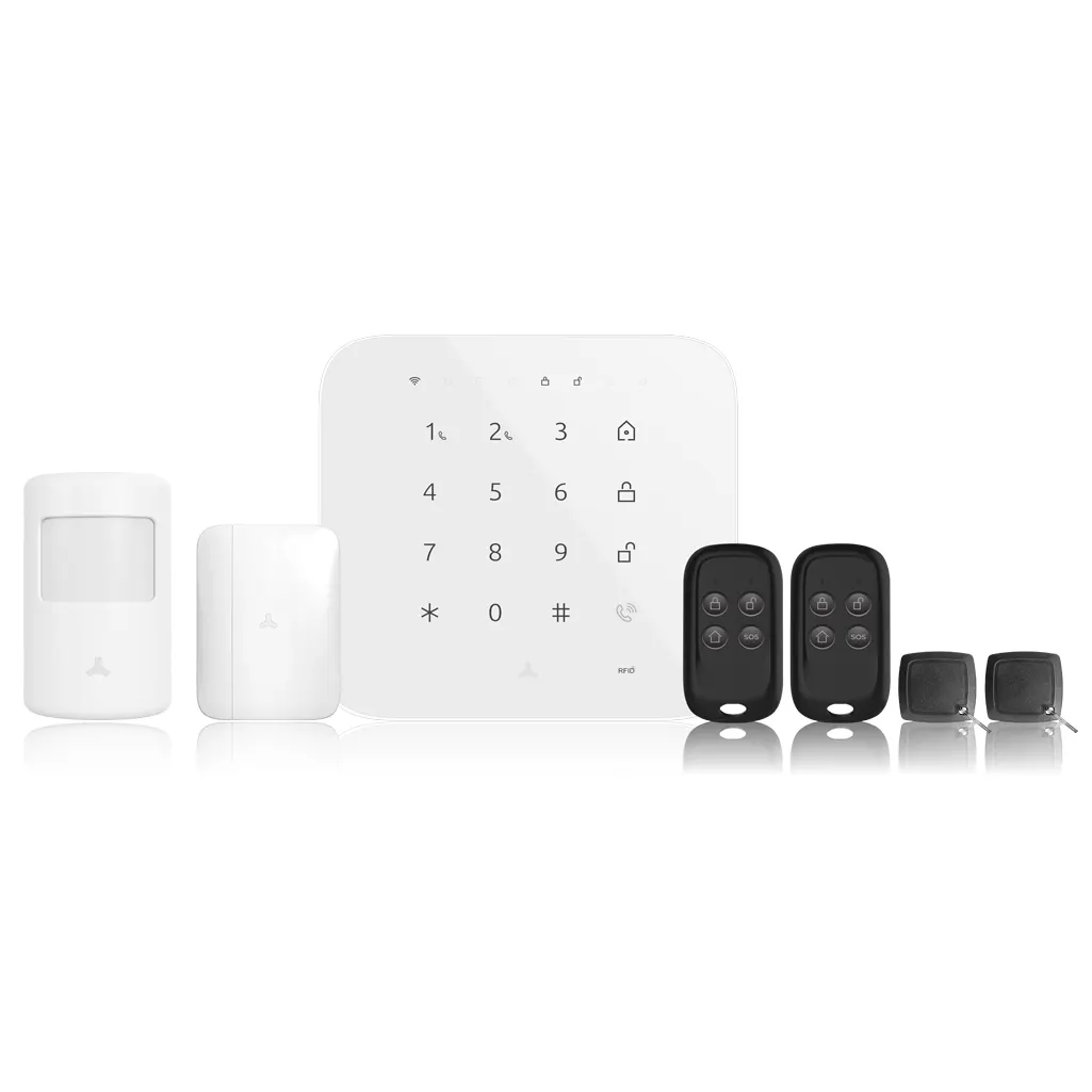 2022 DIY remote control Tuya smart WiFi GSM home alarm kit Touch Screen Security alarm system For Home