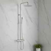 Mitigeur de douche thermostatique en acier inoxydable, robinet de douche apparent européen pour salle de bain