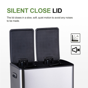 30L 40L 45L <span class=keywords><strong>60L</strong></span> Pliable Pédale Cuisine <span class=keywords><strong>2</strong></span> <span class=keywords><strong>Compartiments</strong></span> <span class=keywords><strong>Poubelle</strong></span> En Acier Inoxydable Peut - Product Image 4