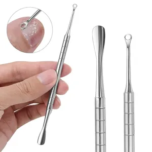 Nuevo Empujador y Removedor de Cutículas de Doble Punta con Cabeza Biselada, de Acero Inoxidable, Herramienta de Manicura para el Cuidado de las Uñas - Product Image 1