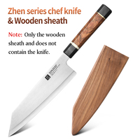 Funda de Madera para Cuchillos de Cocina, Protector de Cuchillas de Madera de Nogal, Funda Profesional para Cuchillos de Chef, Accesorios, Saya de Madera