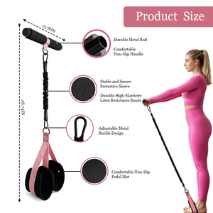 Nouvel arrivage HSM : Équipement d'entraînement multifonctionnel – Bandes de résistance en latex durables avec pédale et 3 tubes avec poignée - Product Image 2