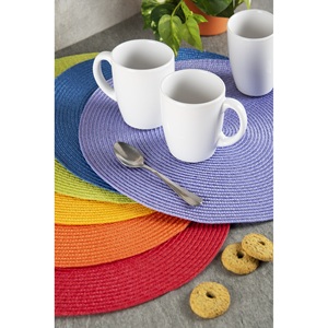 Set di 6 tovagliette rotonde Excelsa D36 in plastica multicolore riutilizzabili per uso domestico - Product Image 2