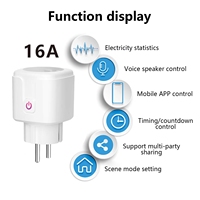 BSSY) Prise intelligente WiFi Tuya, prise EU, télécommande sans fil, adaptateur de charge, alimentation domestique via application téléphonique, minuterie