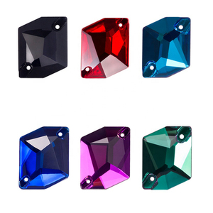 Strass en verre cosmique fantaisie de <span class=keywords><strong>haute</strong></span> qualité, couleurs variées, à coudre, à dos plat, pour vêtements de danse - Product Image 2