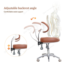 Mobilier dentaire Chaise d'assistant de médecin de laboratoire Tabouret mobile chirurgical d'infirmière de dentiste