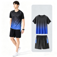 Set Olahraga & Hiking Cetak Grosir, Cepat Kering, Bernapas, Celana Pendek Lari, Baju Olahraga, Pakaian Rumah Musim Panas