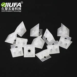 Jiufa Plastic Backplate Fastener 13.5x13.5x10mm White Transparent <b>Shelf</b> Support Connector - Product Image 3