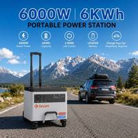 Générateur solaire portable hors réseau 6 kW LiFePO4 6092,8 Wh, station de stockage d'énergie extérieure pour la recharge de drones, opération sur le terrain