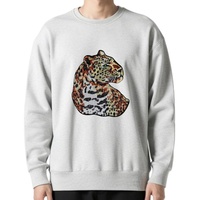 Badge brodé tête d'animal léopard de luxe avec sequins, applique guépard scintillante thermocollante pour veste en jean, sweat à capuche, décoration dorsale