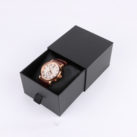Vente Flash Boîte à Montre Coulissante en Carton Noir "Tiroir" pour Montre et Bracelet, Emballage de Stock