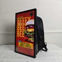 Écran publicitaire pour sac à dos de 27/32 pouces, menu numérique, signalétique et affichage, tablette Android, ordinateur tactile PCAP, TV