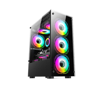 Boîtier d'ordinateur Micro-ATX DIY en alliage d'aluminium et acrylique, noir, format tour moyenne, avec fenêtre latérale, pour PC de jeu, modèle Seaview Room