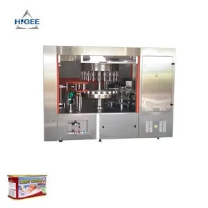 Higee manufacturer OPP BOPP Label Film Applicator Wrap Around Tin Can Hot Melt Glue Sticker Labeling Machine